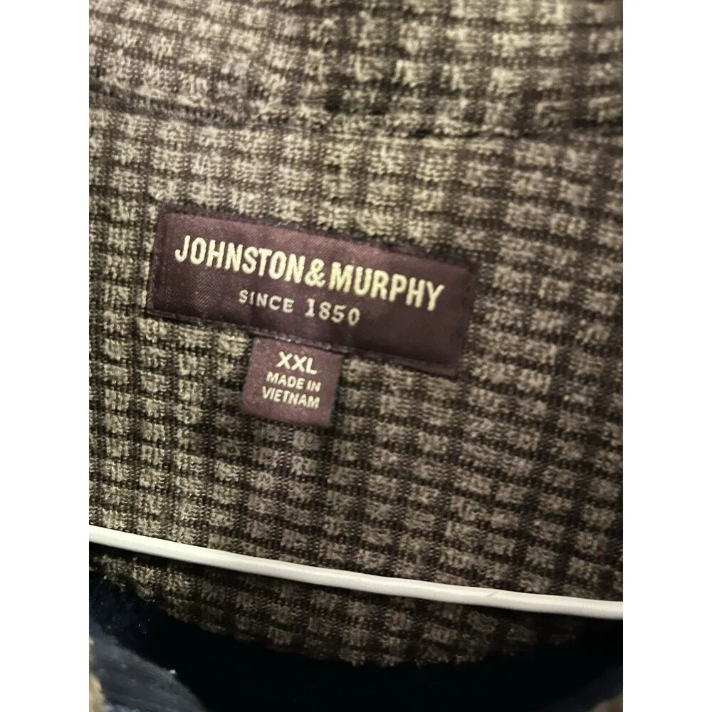 Johnston And Murphy Quarter Zip Waffle Stitch Pullover XXL